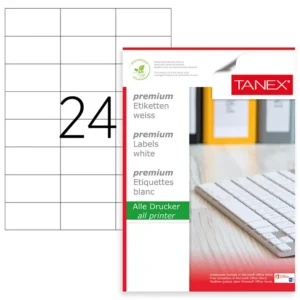 ETICHETE 24/A4 70*37.125MM COLTURI DREPTE 100/TOP TANEX