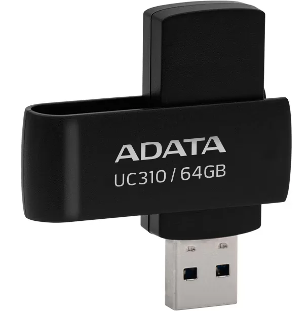 Memorie USB ADATA UC310 64 GB, USB 3.2, Negru