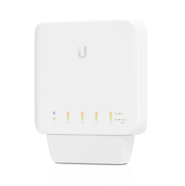USW-FLEX-3_01 Ubiquiti UniFi Switch, USW-FLEX-3,(3-PACK) 5x 10/100/1000 Mbps RJ45 Ports,4 x 802.3at PoE, consum 5w, alocare POE/port-15.4w, PoE Out (Ports 2-5), dimensiuni: 122.5 x 107.1 x 28.0 mm, greutate: 230g.