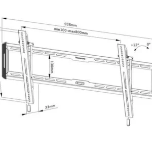 WL35-550BL18_04 Suport perete Neomounts WL35-550BL18; pentru display-uri cu diagonale 43"-86", sistem de prindere VESA 100x100~800x400, greutate maxima suportata 70kg, tilt +12°, distanta fata de perete 33mm; culoare negru. Garantie 5 ani
