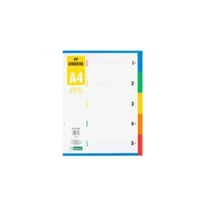 INDEX PLASTIC A4 1-5 D.RECT 009400