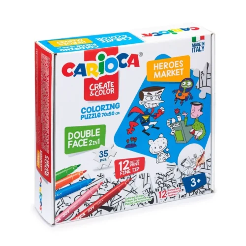 SET PUZZLE + 12 CARIOCI HEROES&MARKET CARIOCA