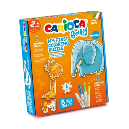 SET PUZZLE + 8 CARIOCI ANIMALS CARIOCA BABY SET PUZZLE + 8 CARIOCI ANIMALS CARIOCA BABY