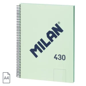 CAIET A4 80 FILE VELIN SPIRA MILAN VERDE 430 57141E80GR