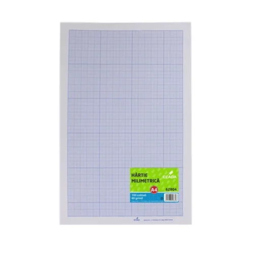 HARTIE MILIMETRICA A4 ECADA SET 100 HARTIE MILIMETRICA A4 ECADA SET 100