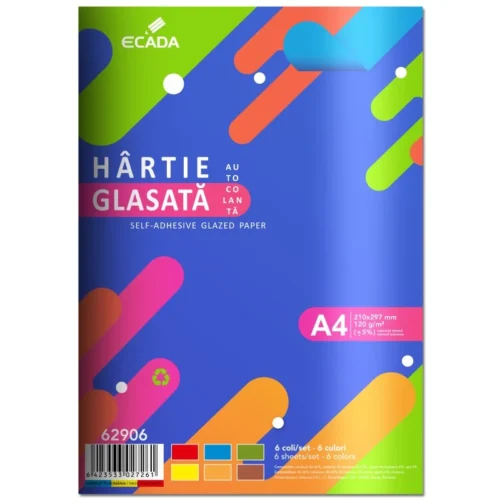 HARTIE GLASATA AUTOCOLANTA 6 FILE/SET ECADA
