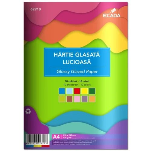 HARTIE GLASATA LUCIOASA 10 FILE/SET ECADA