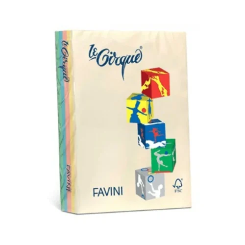 HARTIE COLORATA 80G/MP A4 ASORTATA 5 CULORI PASTEL FAVINI