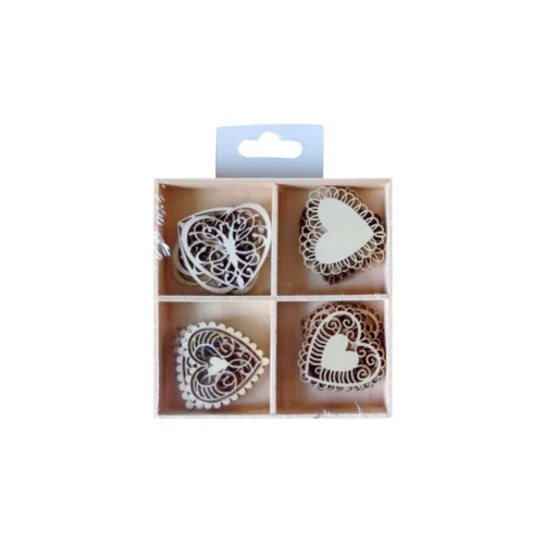 ACCESORII CRAFT - AD338 INIMI LEMNOASE DACO