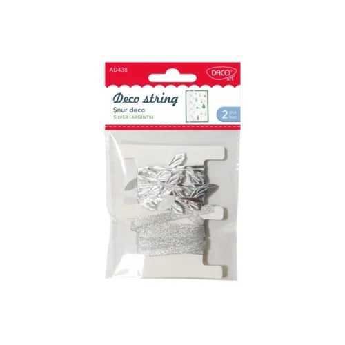 ACCESORII CRAFT - AD438 SNUR DECO ARGINTIU DACO