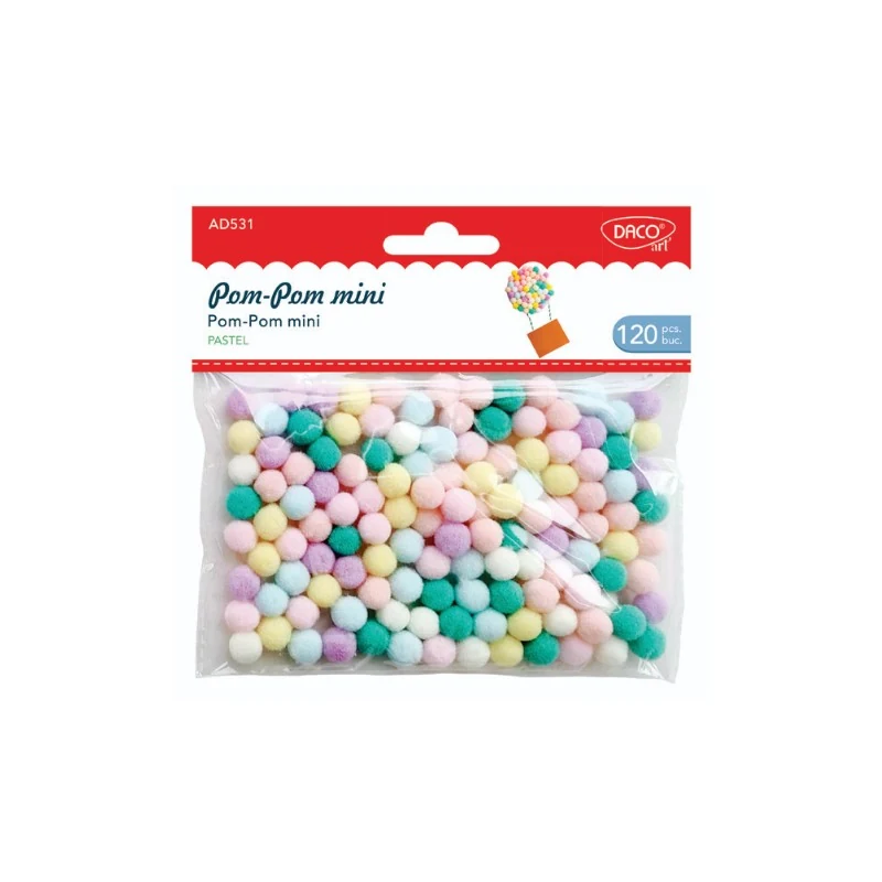 ACCESORII CRAFT - AD531 POM POM MINI PASTEL DACO