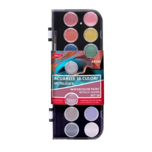 ACUARELE 16 CULORI METALIZATE DACO AR160
