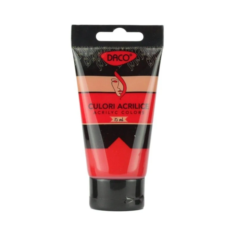 CULORI ACRIL 75ML DACO ROSU PERMANENT CU375RP CULORI ACRIL 75ML DACO ROSU PERMANENT CU375RP