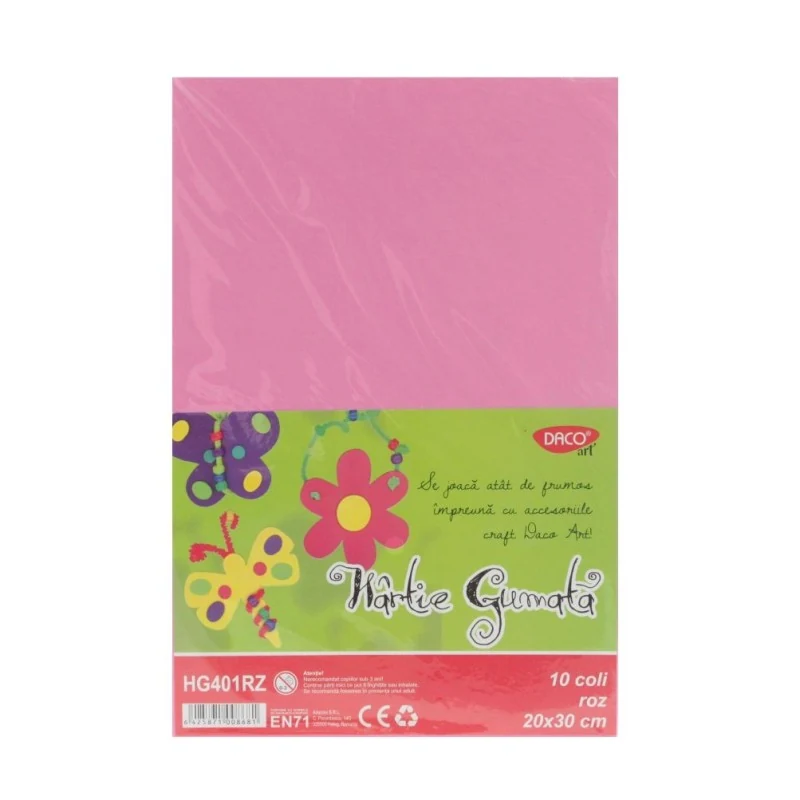 HARTIE GUMATA HG401RZ 20X30 CM 10COLI ROZ DACO