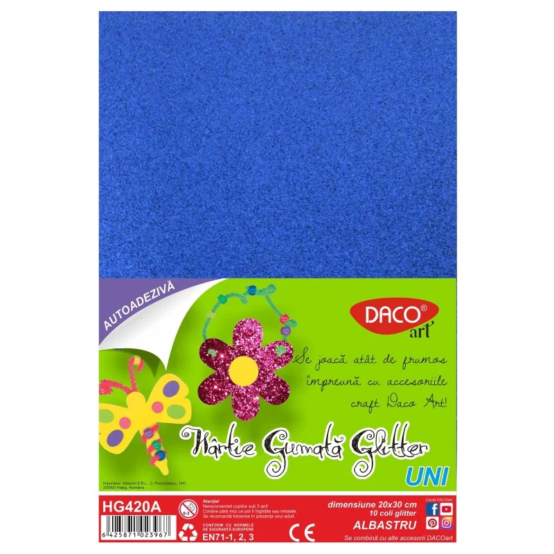 HARTIE GUMATA AA GLITTER HG420A 20X30CM 10COLI DACO