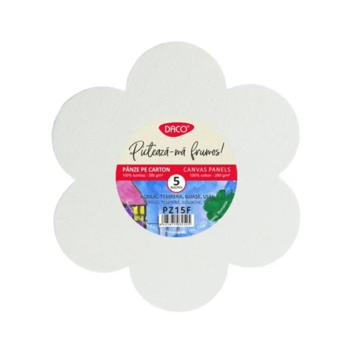 PANZA PICTURA PE CARTON SET 5 FLOARE PZ15F