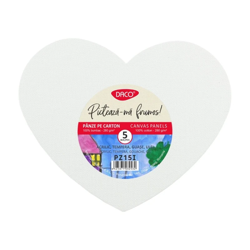 PANZA PICTURA PE CARTON SET 5 INIMA PZ15I