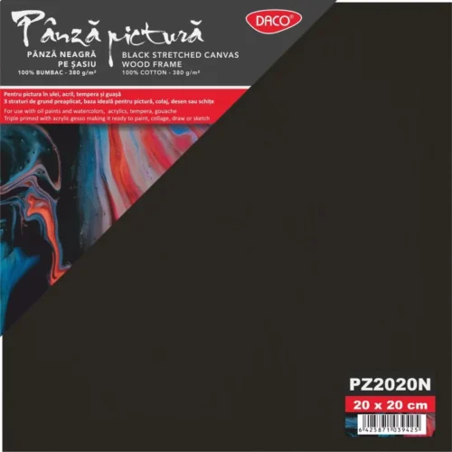 PANZA PICTURA NEAGRA PE SASIU 20X20CM DACO PZ2020N