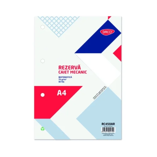 REZERVA CAIET MECANIC A4 50 FILE DACO DR