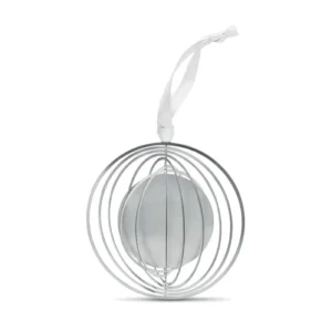 Ornament decorativ în formă rotundă, din inox, cu panglică, în plic cadou Buno