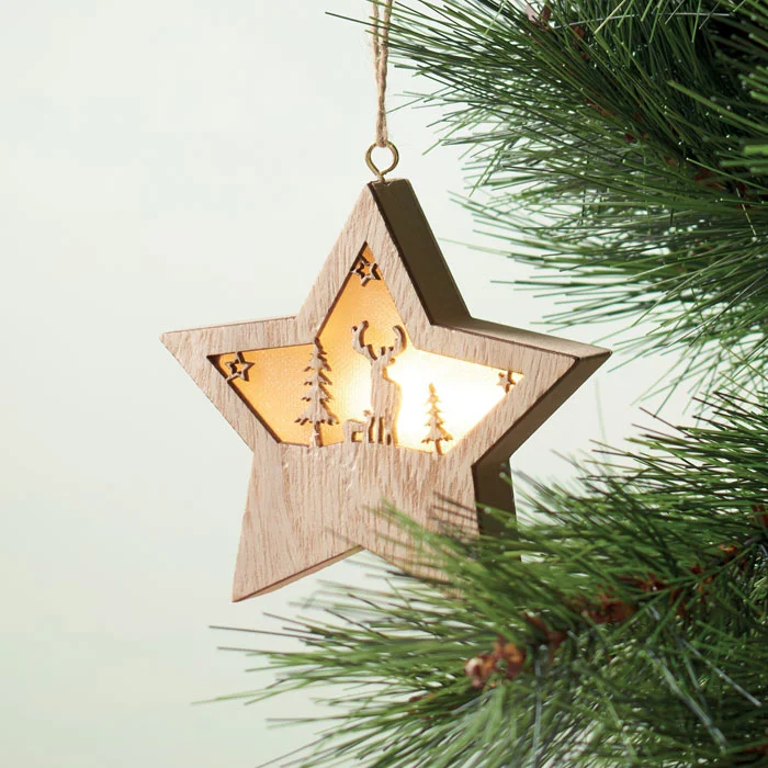 Stea din MDF cu lumină Starlight