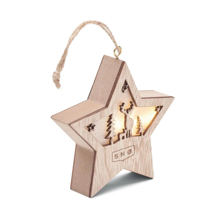 Stea din MDF cu lumină Starlight