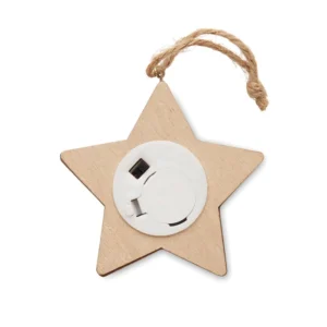 Decorațiune stea din lemn (80% lemn de plop și 20% lemn de buruieni) cu lumină Lalie