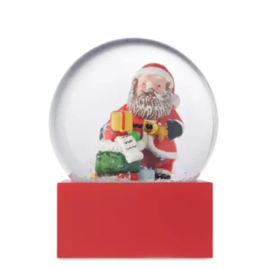 Ornament de Crăciun cu glob de zăpadă din sticlă și bază din polirășină Santisimo
