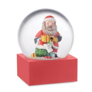 Ornament de Crăciun cu glob de zăpadă din sticlă și bază din polirășină Santisimo