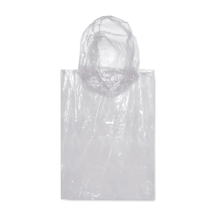 Pelerină de ploaie pliabilă cu glugă, ambalată în husă transparentă Sprinkle
