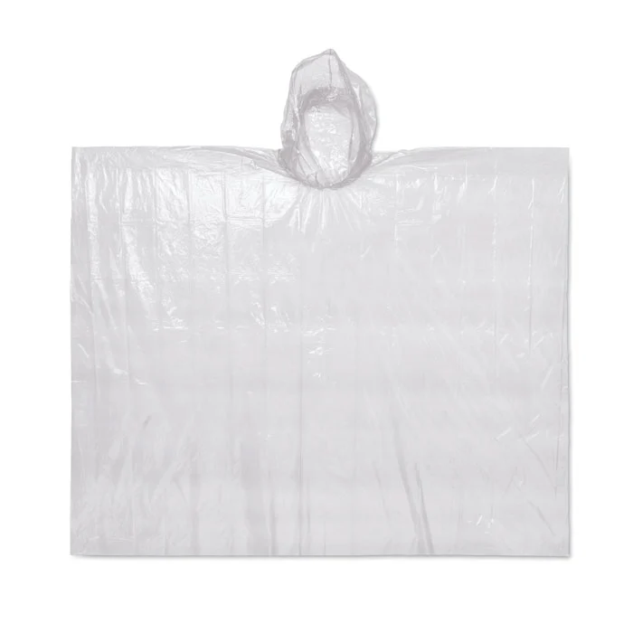 Pelerină de ploaie pliabilă cu glugă, ambalată în husă transparentă Sprinkle