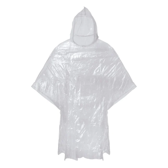 Pelerină de ploaie pliabilă cu glugă, ambalată în husă transparentă Sprinkle