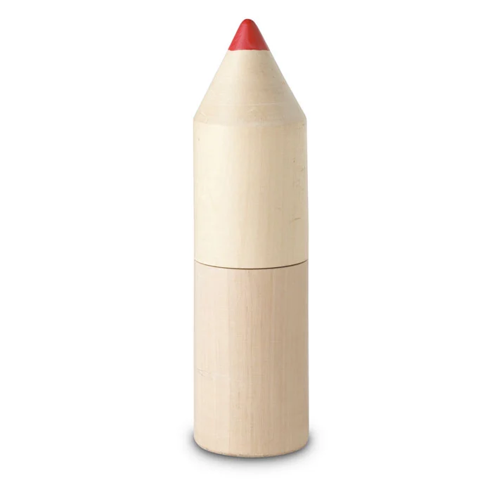 12 creioane din lemn ambalate în cutie din lemn în formă de creion Coloret