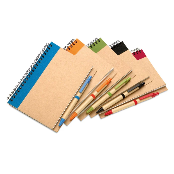 Bloc notes reciclat și pix Sonora Plus