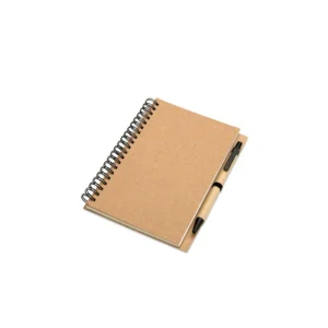 Carnet din hârtie reciclată cu pix și spirală Bloquero