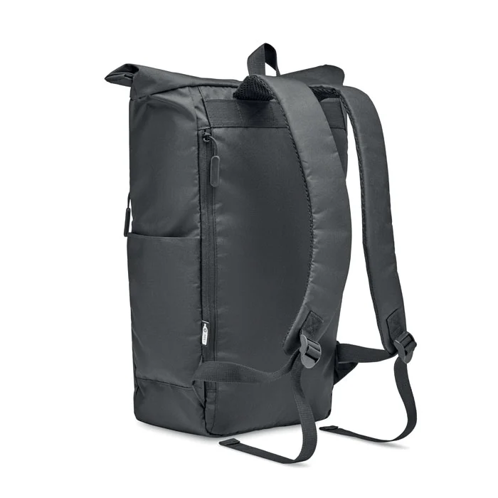 Rucsac pentru laptop de 15 inch cu rolă, din poliester RPET 300D Valley Rollpack