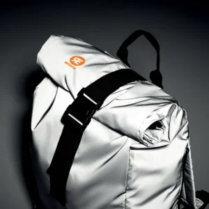 Rucsac rolltop 15 inchi din poliester 190T puternic reflectorizant Bright Rollpack