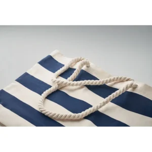 Geantă de plajă sau de cumpărături în dungi, din bumbac, cu mâner din șnur Heaven Stripe
