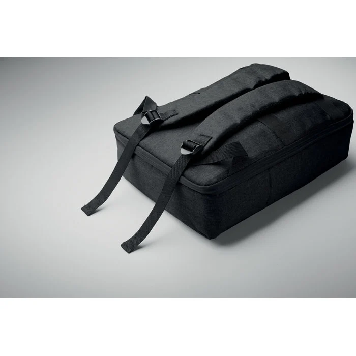 Rucsac laptop 15 inch RPET 300D cu deschidere la 180 grade și căptușeală din RPET Laugar