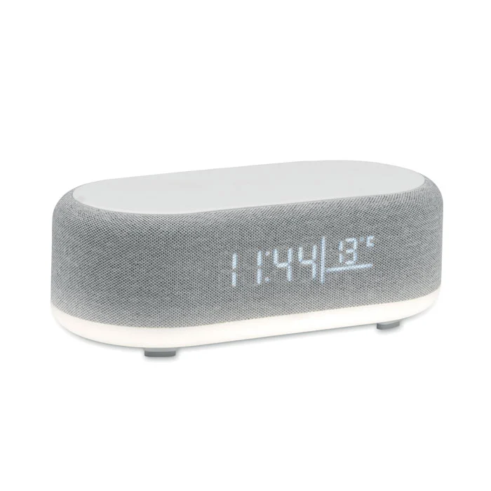 Boxă wireless 5 W, 4 în 1 din ABS, cu stație meteo și lumină ambientală Tuono