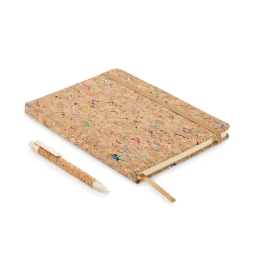 Notebook A5 cu copertă tare din plută colorată Cornota