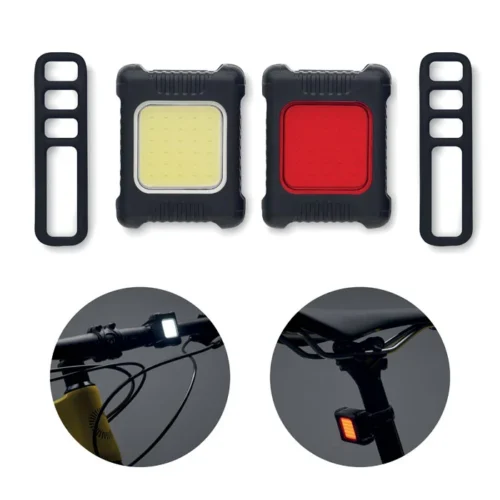 Set de 2 lumini COB reîncărcabile pentru biciclete cu 3 moduri de iluminare Blight
