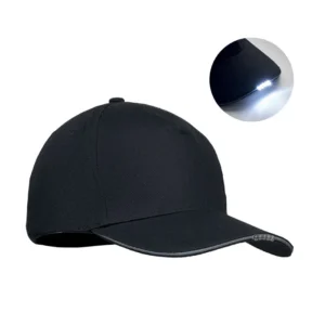 Șapcă de baseball cu 5 LED-uri și 5 panouri din bumbac 220 gr/m² cu cataramă Luzcap