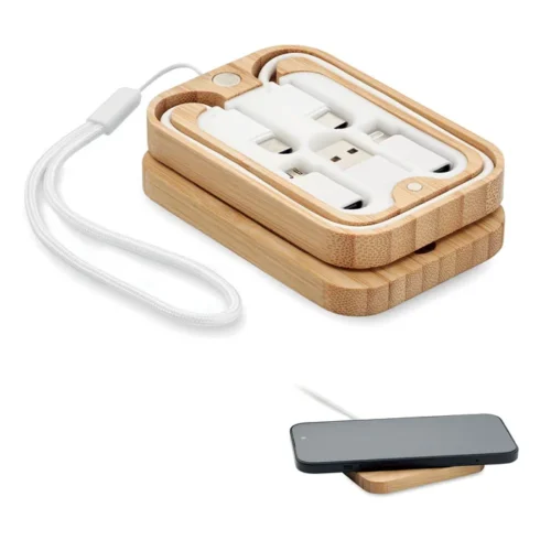 Încărcător wireless de 15 W cu cablu de încărcare 3 în 1 cu conectori asortați Chargoo