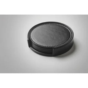 Set de 4 coastere PU în suport PU Posa Set