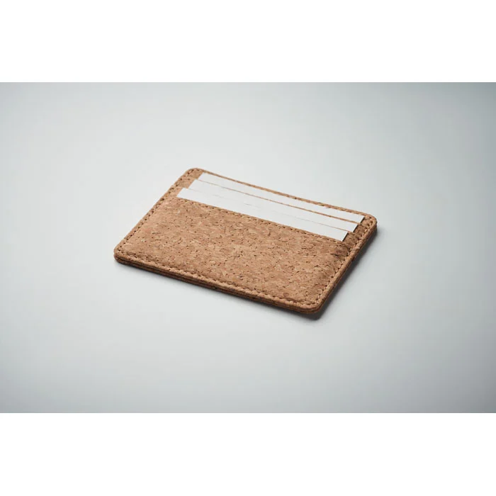 Suport pentru carduri din plută (pentru 3 carduri) cu compartiment principal RFID Wallk