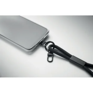 Bbrățară de încărcare 60 W și cablu de date tip-C la tip-C în RPET cu suport Vrist