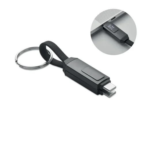 Cablu de încărcare și date 60 W cu breloc Keysto