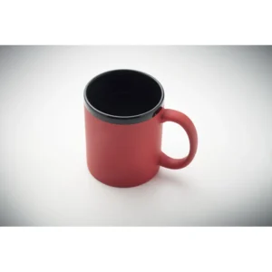 Cană din ceramică cu înveliș moale la atingere și interior/ margine negru Ruby