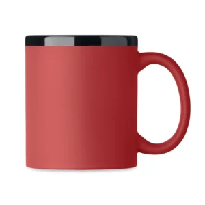Cană din ceramică cu înveliș moale la atingere și interior/ margine negru Ruby